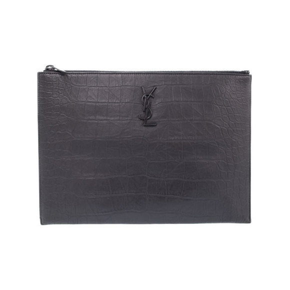 Saint Laurent Holder PARIS Monogram Zip Clutch Tablet Bag - Picture 1 of 8